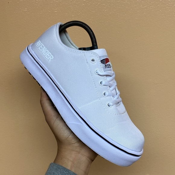 Avenger Slip And Oil Resistant Steel Toe Work Boots “White Black” - Picture 8 of 15